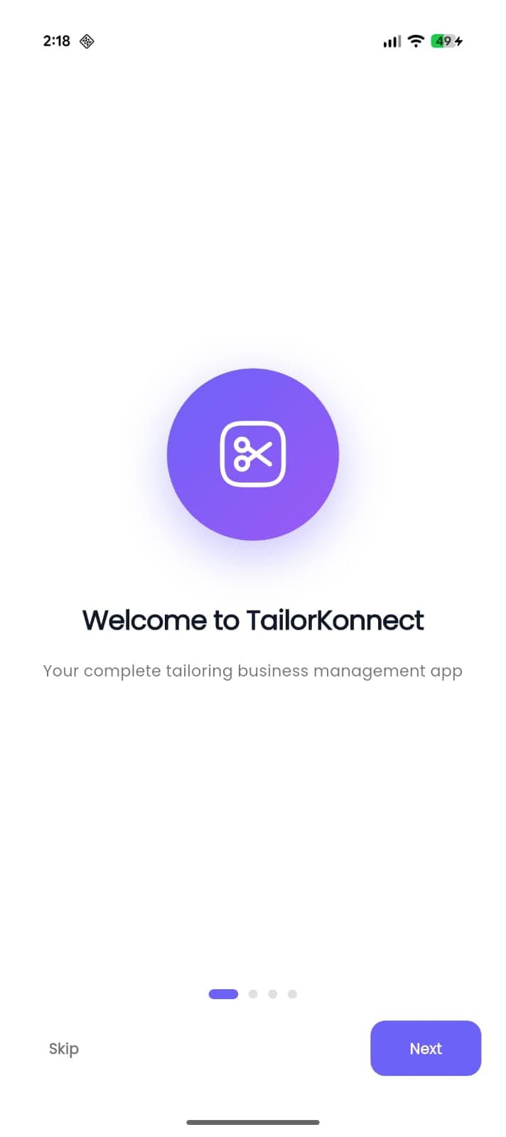 TailorKonnect — Onboarding