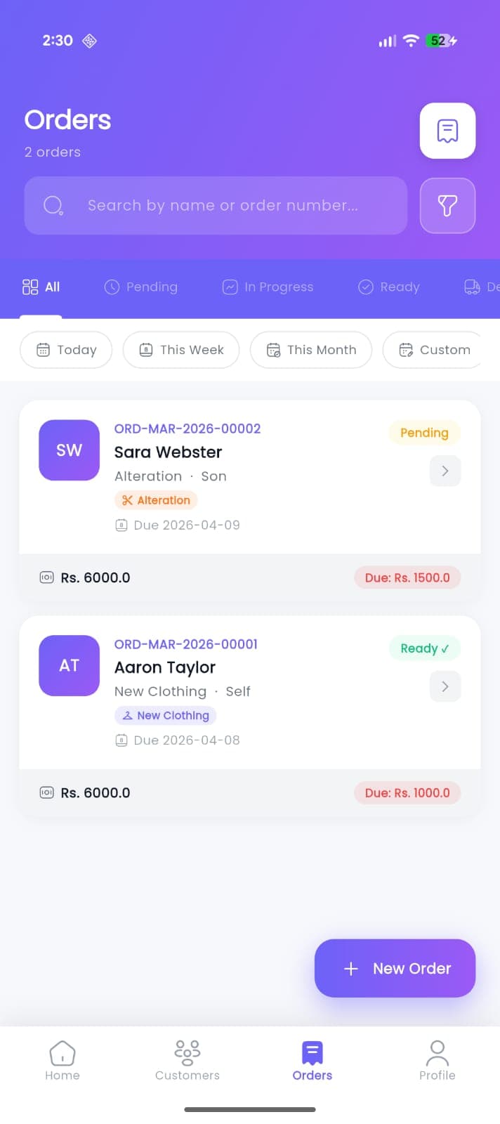 TailorKonnect - screen 2